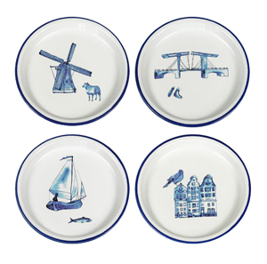 Small Plate-set4-Dutch Blue
